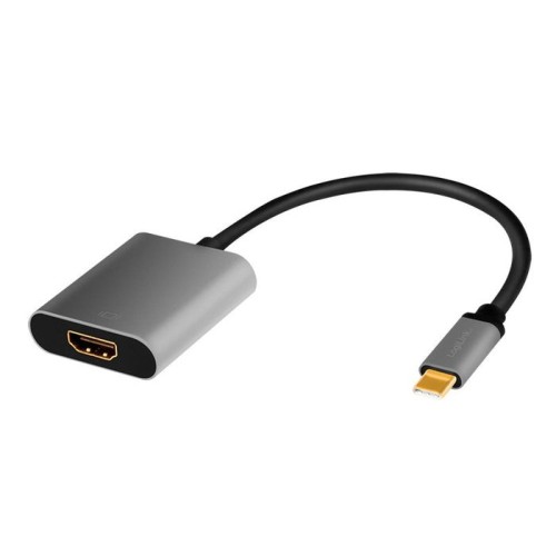 Adaptador usb c macho a hdmi hembra   0.15m 4k/60hz aluminio logilink