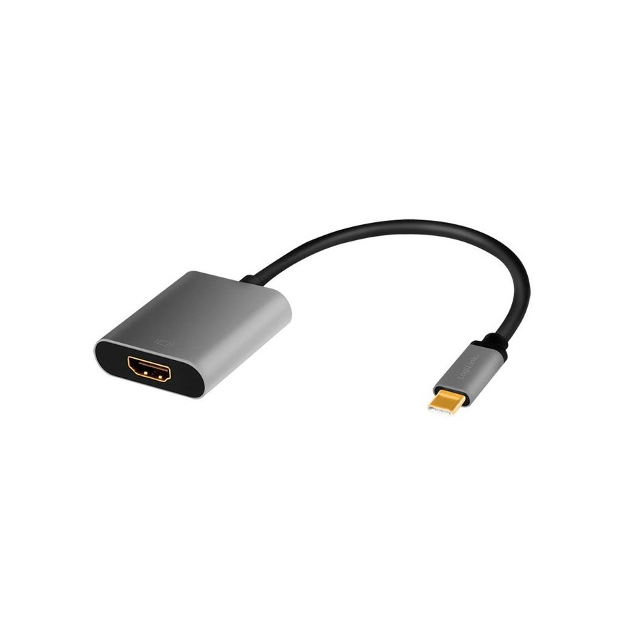 Adaptador usb c macho a hdmi hembra   0.15m 4k/60hz aluminio logilink