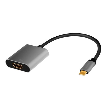 Adaptador usb c macho a hdmi hembra   0.15m 4k/60hz aluminio logilink