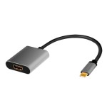 Adaptador usb c macho a hdmi hembra   0.15m 4k/60hz aluminio logilink