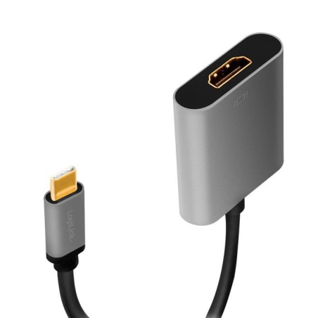 Adaptador usb c macho a hdmi hembra   0.15m 4k/60hz aluminio logilink