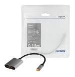 Adaptador usb c macho a hdmi hembra   0.15m 4k/60hz aluminio logilink