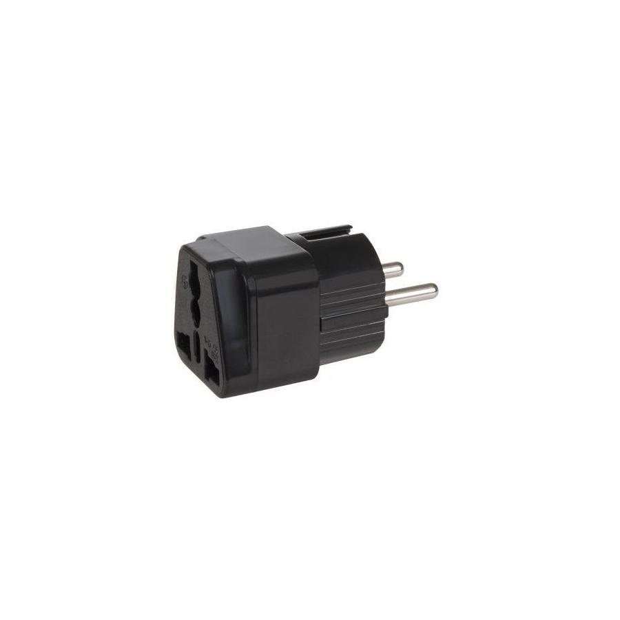 Maclean mce155 adaptador de enchufe eléctrico nema 5-15p tipo e (fr) negro