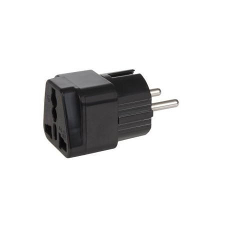 Maclean mce155 adaptador de enchufe eléctrico nema 5-15p tipo e (fr) negro