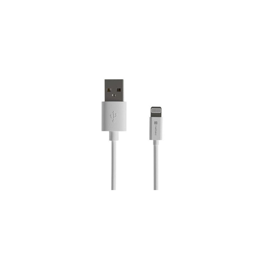 Cable lightning(m)-usb-a(m)  2m white mfi prat