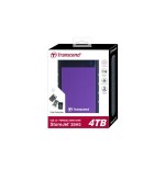 Disco externo hdd transcend storejet 25h3 4000 gb negro, púrpura