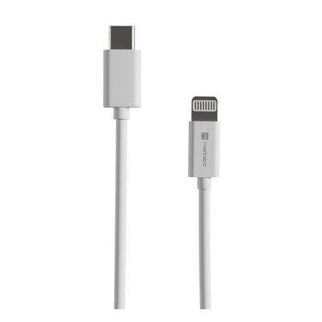 Cable  lightning(m)-usb-c(m) 2m white mfi prat