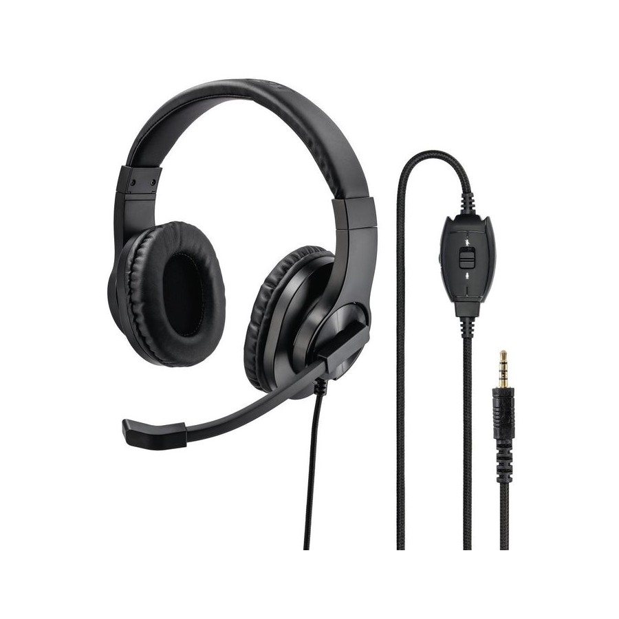 Auriculares hama hs-p350 alámbrico juego negro