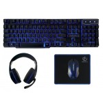 Teclado inglés + ratón rebeltec sherman usb qzerty negro
