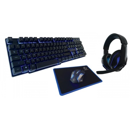 Teclado inglés + ratón rebeltec sherman usb qzerty negro