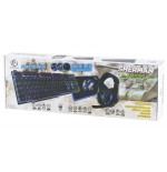 Teclado inglés + ratón rebeltec sherman usb qzerty negro