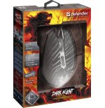 Defender dark agent gm-590l ratón mano derecha usb tipo a óptico 12800 dpi
