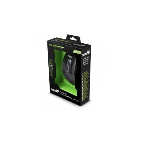 Esperanza mx203 scorpio ratón mano derecha usb tipo a óptico 2400 dpi