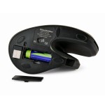 Raton optico inalambrico gembird ergonomico de 6 botones, negro