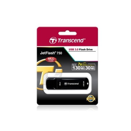Pendrive transcend usb-stick  64gb jetflash 750 usb3.0 schwarz (mlc)