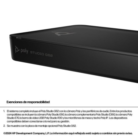 Poly sistema de videoconferencia studio g62