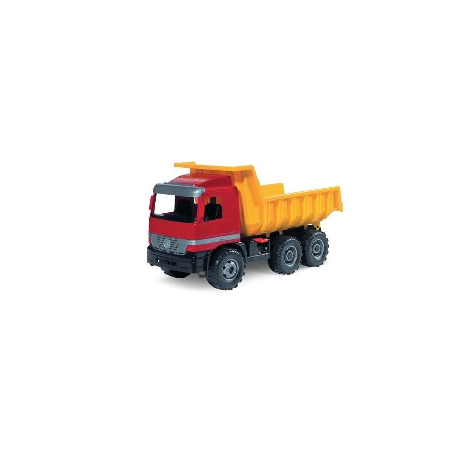 Lena toys mercedes camión volquete rojo y amarillo vehículo de juguete 63 cm