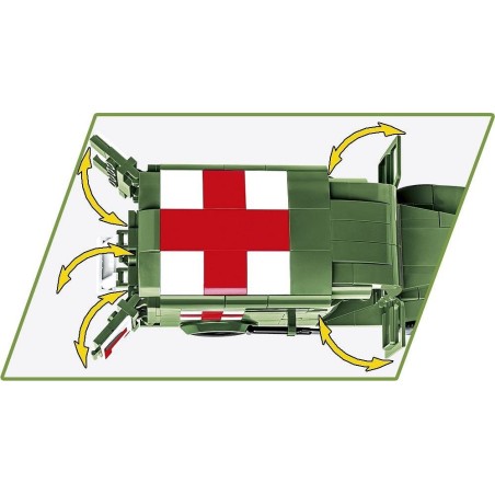 Cobi dodge wc-54 ambulance, toys de diseño cobi-2257