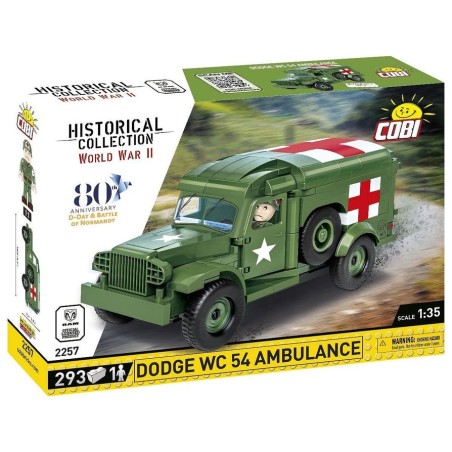 Cobi dodge wc-54 ambulance, toys de diseño cobi-2257