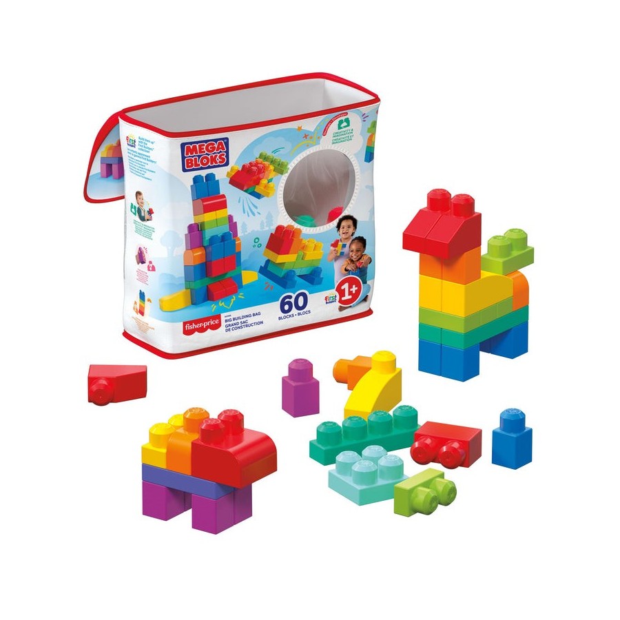 Fisher price klocki mega bloks 60 elementos