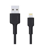 Aukey cb-al05 cable lightning usb de carga rápida de nailon   2m   certificado apple mfi