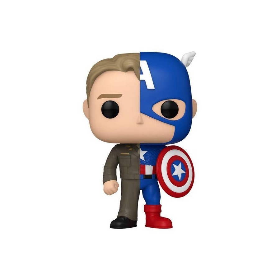 Funko pop marvel split steve rogers capitán américa