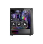 Caja atx semitorre gaming mars gaming mcvault frontal negro de malla vertical 4x120mm argb 3xpci ver