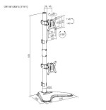Soporte de mesa con base equip 650128 para 2 pantallas 13"-32" doble brazo vesa standard hasta 9kg p
