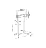 Soporte de suelo motorizado equip 650632 pantalla 55"-100" mando distancia vesa max 800x600 max120kg