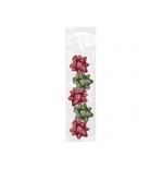 Dohe chic pack de 5 lazos para regalo - forma de estrella - tamaño 5.6cm - colores rojo y verde