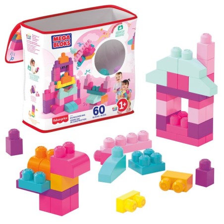 Bolsa mega bloks rosa 60pzs