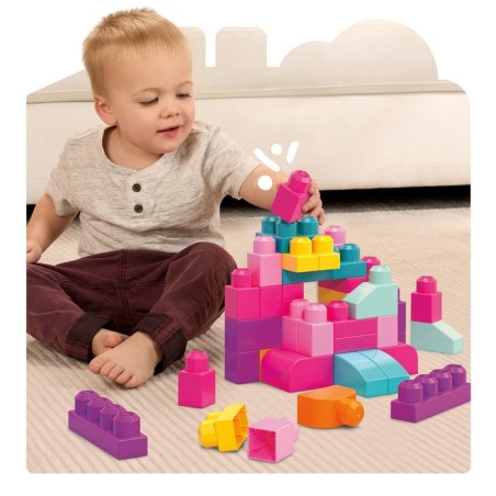 Bolsa mega bloks rosa 60pzs