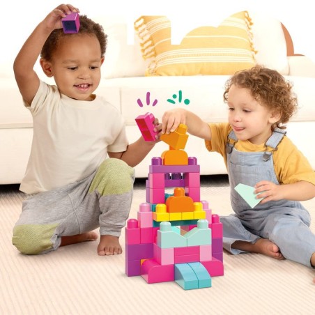 Bolsa mega bloks rosa 60pzs