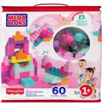 Bolsa mega bloks rosa 60pzs
