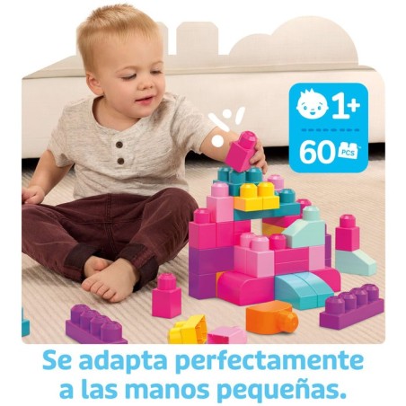 Bolsa mega bloks rosa 60pzs