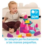 Bolsa mega bloks rosa 60pzs