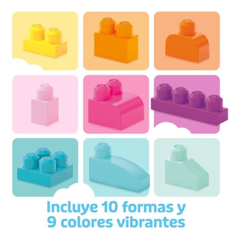 Bolsa mega bloks rosa 60pzs