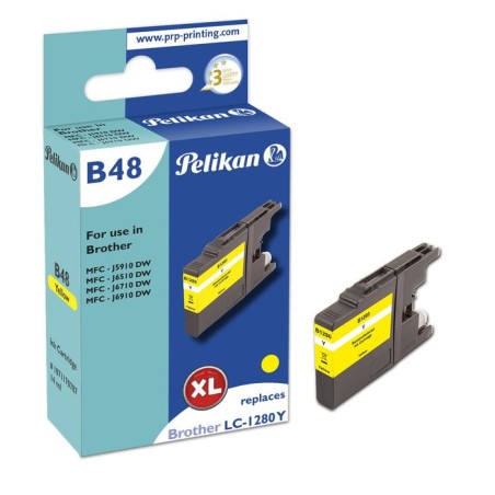 Tinta pelikan  brother b48 lc1280xl ye amarillo remanufactured