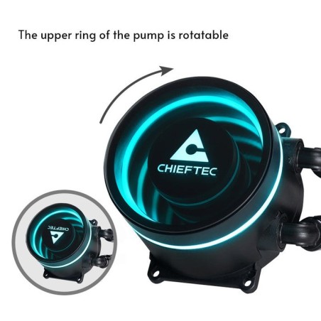 Chieftec iceberg 240 dark, refrigeración por agua negro