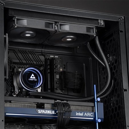 Chieftec iceberg 240 dark, refrigeración por agua negro