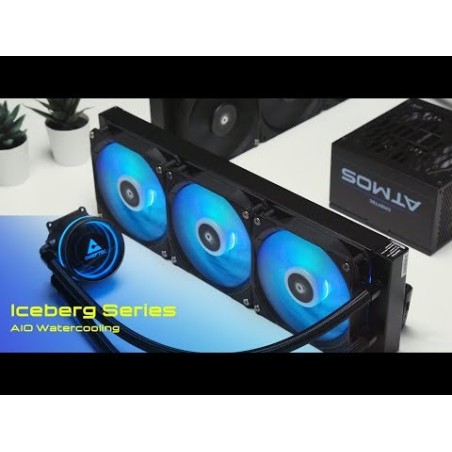 Chieftec iceberg 240 dark, refrigeración por agua negro