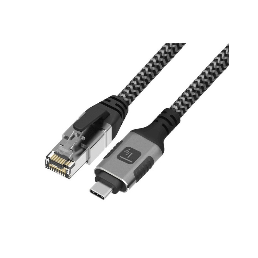 Cable techly usb-c macho to ethernet rj45 macho  1m