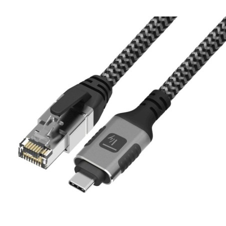 Cable techly usb-c macho to ethernet rj45 macho  1m