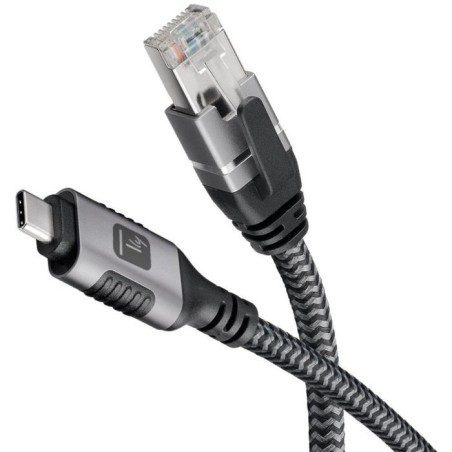 Cable techly usb-c macho to ethernet rj45 macho  1m