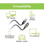 Cable techly usb-c macho to ethernet rj45 macho  1m