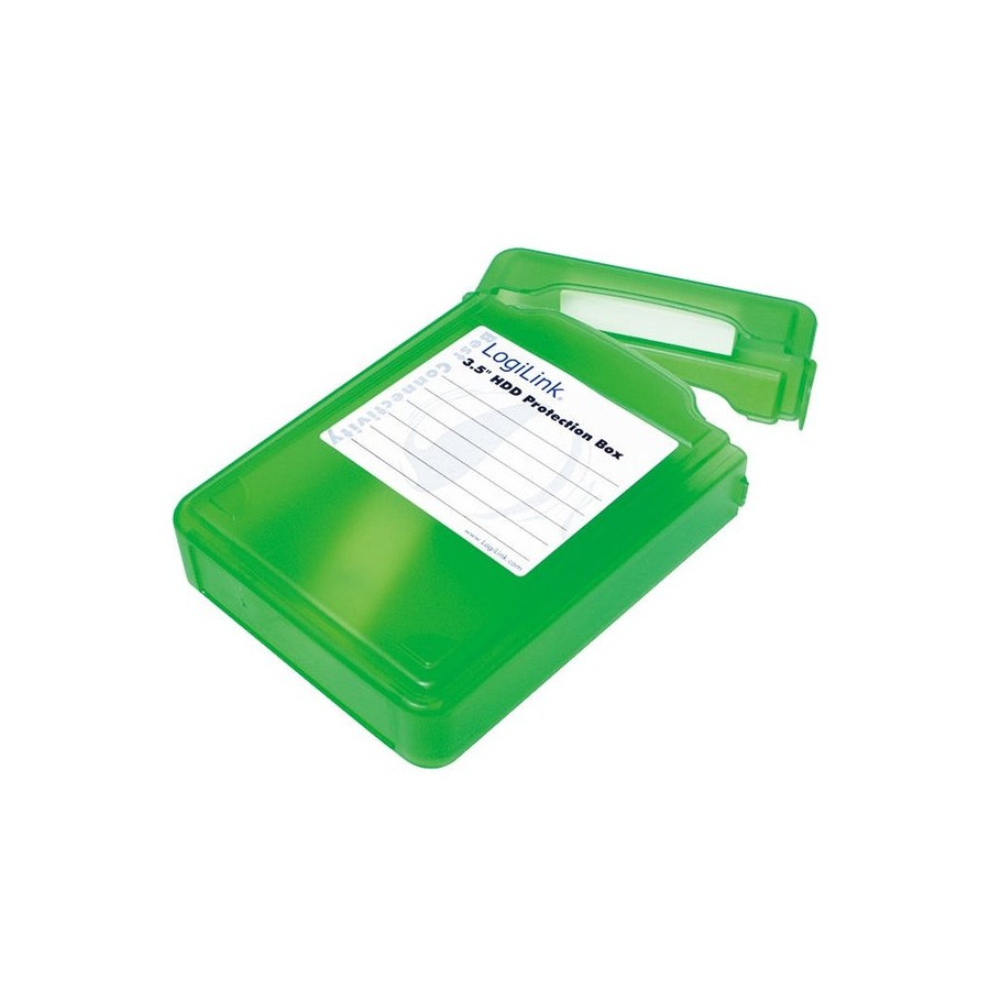 Funda de protección de disco duro logilink para hdd de 3.5 ", verde