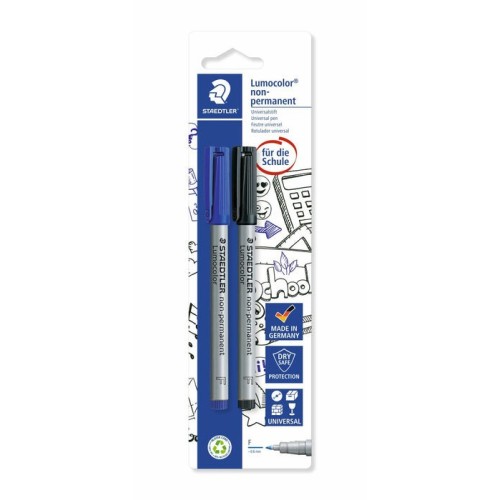 Staedtler lumocolor 316 marcador 2 pieza(s) negro, azul