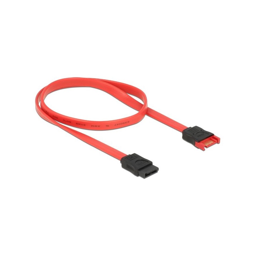 Delock cable sata 6 gb/s verlängerung 50 cm rojo