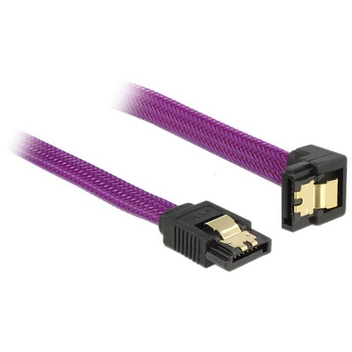 Delock cable sata 6gb/s 20cm violetat un/ge metall premium