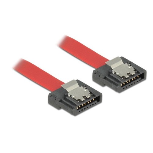 Delock cable sata flexi 6 gb/s 70 cm rojo metall